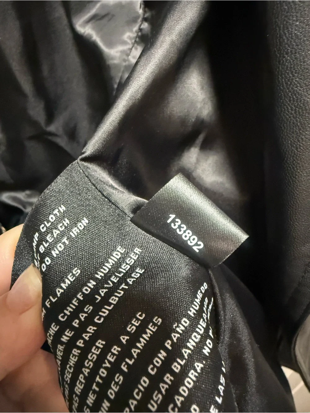 Michael Kors Black Faux Leather Moto Zip Jacket size Large